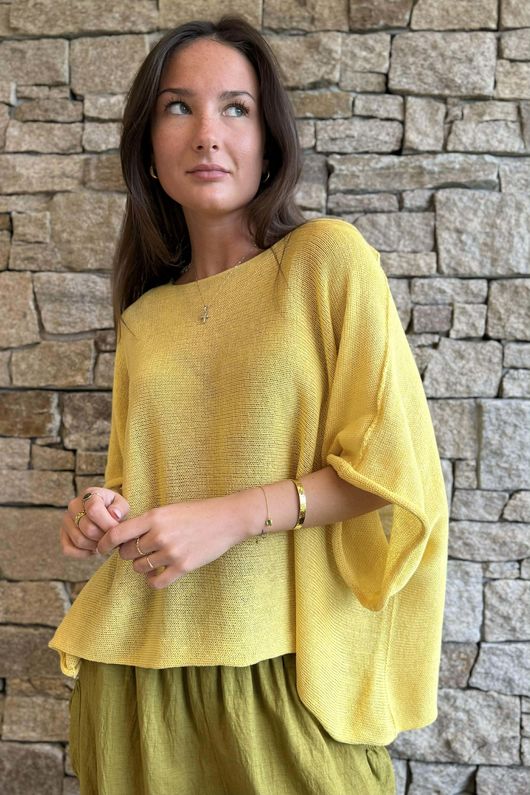 Conrad Box Cotton Knit Custard